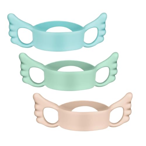 YAFLUG 3 Stück Babyflaschen Griffe aus weichem Silikon, ergonomischer Halter mit sicherem Greifdesign für kleine Hände, kompatibel mit Weithalsflaschen, ideal zur bequemen Fütterung von Babys von YAFLUG