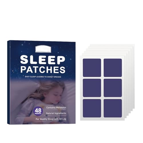 YAFLUG 48 Stück Sleep Token Patch, Ganz Natürliche Tiefschlafpflaster, Schlaf Patches, Schlaf Aids Schlaf Patch Zur Verbesserung Last All Night Für Männer Und Frau (A) von YAFLUG