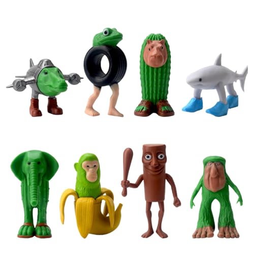 YAFLUG tung tung tung tung sahur brainrot figuren, lustige und sammelbare Meme Shark Figuren für Kinder und Erwachsene, perfektes Dekorations- und Spielzeugset für Zuhause von YAFLUG