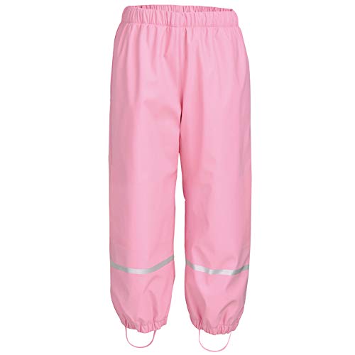 YAGATA Kinder Regenhose Jungen Mädchen Matschhose mit Fleecefutter Rosa 86-92 von YAGATA