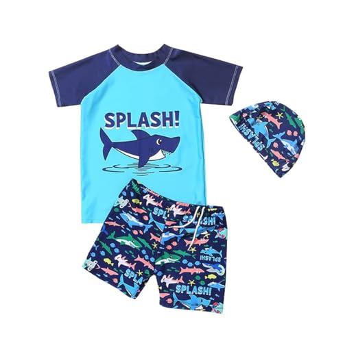 YAGATA Uv Schutzkleidung Baby Uv Anzug Baby Uv Shirt Baby Strand Badehose Uv Schutzkleidung Baby Blau 2-3 Jahre M von YAGATA