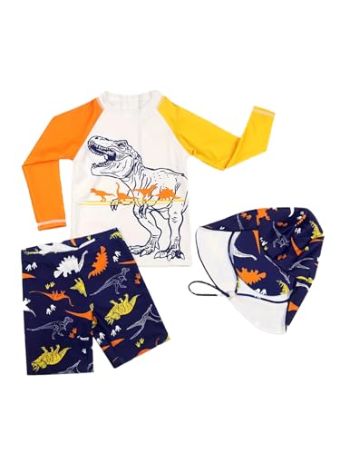 YAGATA Uv Schutzkleidung Kinder Badeanzug Kinder Uv Schutzuv Bademütze Kinder Uv Shirt Baby Grüner Weib 2-3 Jahre 110 von YAGATA