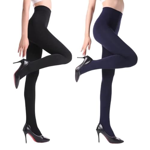 YAGAXI 2 Pairs Thermo Strumpfhosen für Damen,100D Blickdichte Dicke Strumpfhosen Damen Winter,Warme Fleece Strumpfhose Damen(NB-L) von YAGAXI