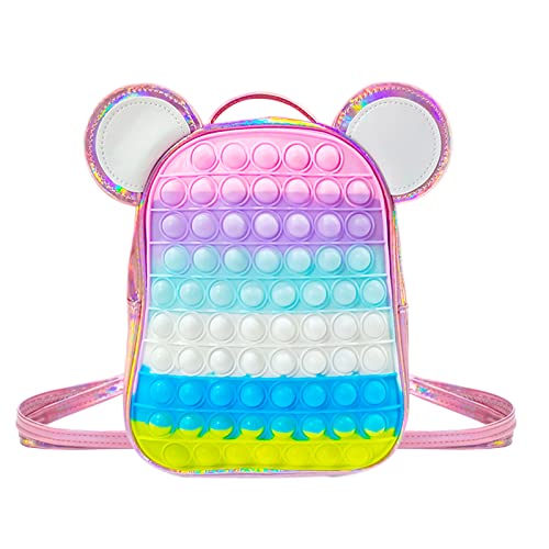 YAGE Kinder-Rucksack für Jungen und Mädchen, Schultasche, Push-Bubble-Fidget-Spielzeugtasche, Stressabbau, Angstzustände, sensorisches Spielzeug, Kleinkind, Kinder, Reiserucksack, rose, Einheitsgröße von YAGE