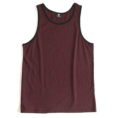 YAGO Herren Gestreiftes Tanktop YG5213 - Rot - XX-Large von YAGO