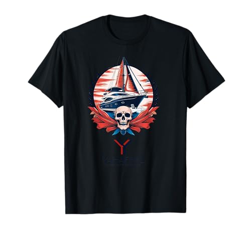 Herren Jacht mit Totenkopf T-Shirt Herren Jacht mit Totenkopf T-Shirt von YAHAFeel