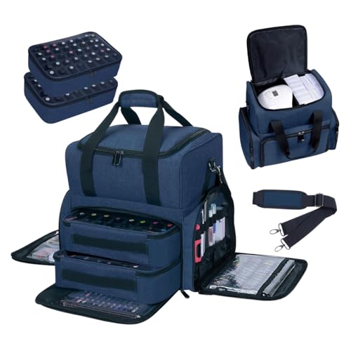 YAHOURWAT Nagellack-Organizer-Tasche, 80 Flaschen, großes Fassungsvermögen, Reise-Aufbewahrungstasche mit 2 abnehmbaren Taschen, entworfen für Damen-Nagelwerkzeuge, ätherische Öle und Kosmetik-Sets, YAHOURWAT Nagellack-Organizer-Tasche, 80 Flaschen, großes Fassungsvermögen, Reise-Aufbewahrungstasche mit 2 abnehmbaren Taschen, entworfen für Damen-Nagelwerkzeuge, ätherische Öle und Kosmetik-Sets, von YAHOURWAT