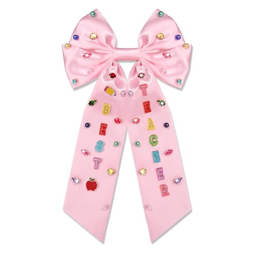 FRI-YAY Haarschleifen für Lehrer, Haarschleifen für Damen, Lehrer-Zubehör, Schulanfang, Bleistift, Haarschleife, Haarspangen, Schulanfang, Lehrer, Wertschätzungsgeschenke von YAHPERN