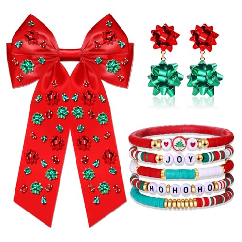 Weihnachts-Haarschleifen-Clips für Damen, Weihnachtsbaum-Haarschleifen, Weihnachtsschleifen, Clips, Schmuck-Accessoires, Geschenke von YAHPERN
