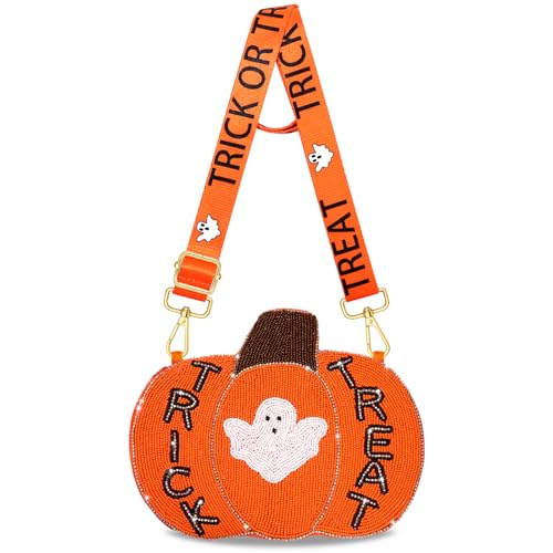 YAHPERN Halloween-Geldbörse für Damen, mit Perlen, Kürbis, Totenkopf, Umhängetasche, Halloween-Outfits, Kostüm, Partyzubehör, Mehrfarbig, Stil C YAHPERN Halloween-Geldbörse für Damen, mit Perlen, Kürbis, Totenkopf, Umhängetasche, Halloween-Outfits, Kostüm, Partyzubehör, Mehrfarbig, Stil C von YAHPERN