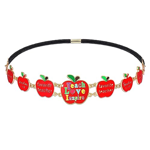 YAHPERN Lehrer-Stirnbänder für Frauen, Lehrer-Zubehör, niedliche Stirnbänder, Schulanfang, Haar-Accessoire, Lehrer, Wertschätzungsgeschenke von YAHPERN