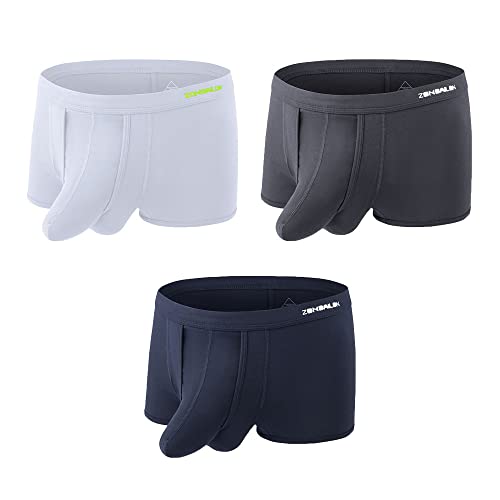 YAHWULAI Herren Doppelbeutel Unterwäsche Getrennter Beutel Sexy Atmungsaktiv Hautfreundlich und Bequem 3 Multi XL YAHWULAI Herren Doppelbeutel Unterwäsche Getrennter Beutel Sexy Atmungsaktiv Hautfreundlich und Bequem 3 Multi XL von YAHWULAI