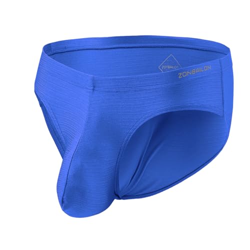 YAHWULAI Herren Slip Unterwäche Ice Silk mit Bulge Beutel Bequem Hautfreundlich Atmungsaktiv Sexy ohne Etikett Blau 2XL YAHWULAI Herren Slip Unterwäche Ice Silk mit Bulge Beutel Bequem Hautfreundlich Atmungsaktiv Sexy ohne Etikett Blau 2XL von YAHWULAI