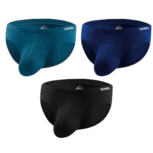 YAHWULAI Herren Slips mit Niedriger Leibhöhe Weich und Bequem Leicht und Atmungsaktiv Herren Slips ohne Etikett 3 Multi L von YAHWULAI