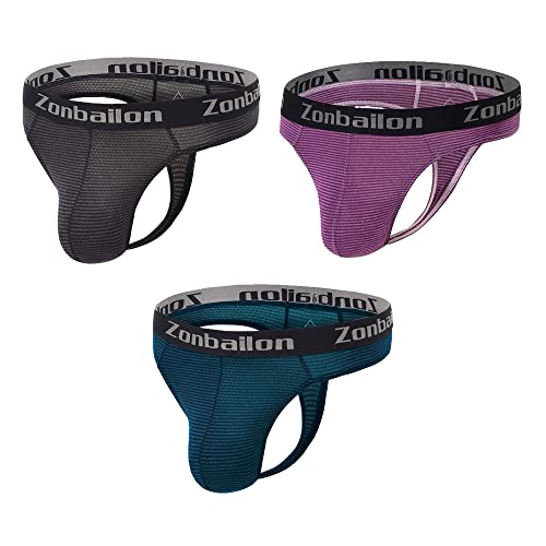 YAHWULAI Herren String Tanga-Design Atmungsaktiv Komfortabel und Hautfreundlich Sexy Formgebend 3 Multi 2XL von YAHWULAI