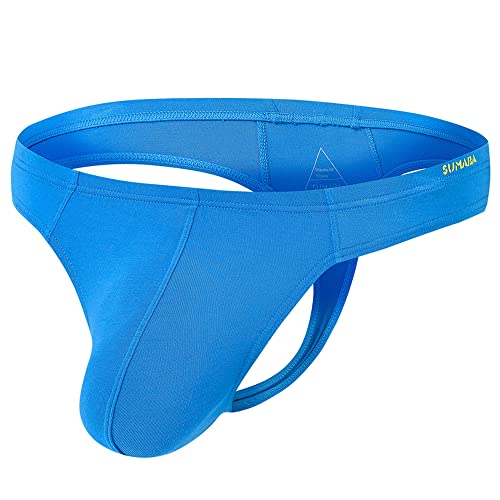 YAHWULAI Herren Strings Niedrig Weich und Bequem Leicht und Elastisch Ohne Etikett Blau 2XL von YAHWULAI