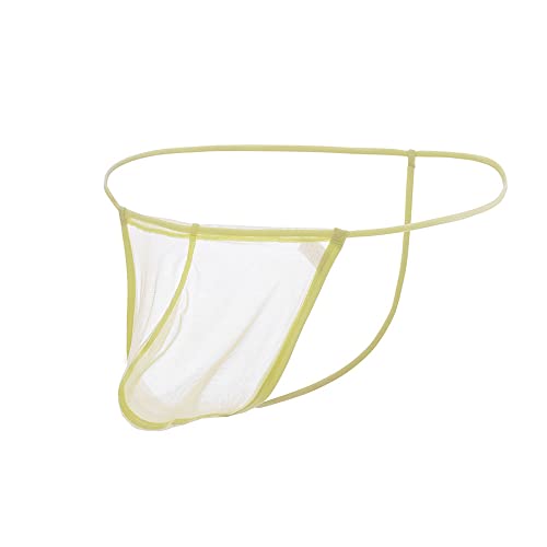 YAHWULAI Herren Strings aus Weichem und Bequemem Material mit elastischem Bund Perfekt für den Sommer Gelb 3XL von YAHWULAI
