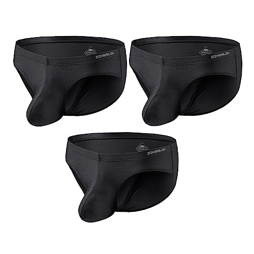 YAHWULAI Herren Triangle Slips - Sexy, Komfortabel, Hautfreundlich, Betonend, Atmungsaktiv 2XL Black 3 Pack von YAHWULAI