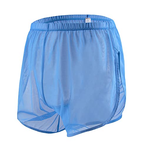 YAHWULAI Herren Boxershorts Transparent Leicht Luftig Atmungsaktiv Bequem Geeignet für den Sommer Blau XL von YAHWULAI