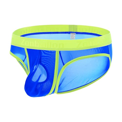 YAHWULAI Männer Niedrig Taille Kurze Hose Weich und Bequem Leichtgewicht Atmungsaktiv M Blue von YAHWULAI