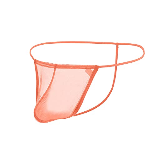 YAHWULAI Herren Strings aus Weichem und Bequemem Material mit elastischem Bund Perfekt für den Sommer Orange 3XL von YAHWULAI