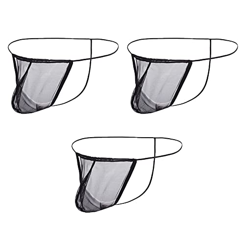 YAHWULAI Herren Strings aus Weichem und Bequemem Material mit elastischem Bund Perfekt für den Sommer 3 Schwarz L von YAHWULAI