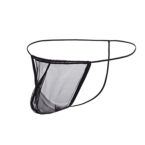 YAHWULAI Herren Strings aus Weichem und Bequemem Material mit elastischem Bund Perfekt für den Sommer Schwarz XL von YAHWULAI