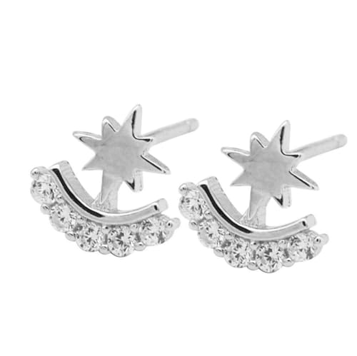 925er Ohrringe Damen, Diamant-Stern-Ohrstecker, Persönlichkeit, Einfache Mode, High-Sense-Mädchen, Elegante, Glänzende Ornamente, Festival-Freundschaft, Mädchen-Paar-Ohrstecker, Schmuckges von YAIEWNE