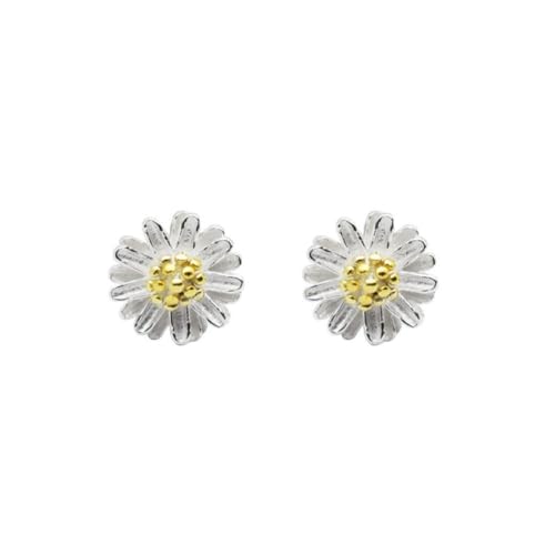 925er Ohrringe Damen, Hübscher Ohrstecker Mit Gänseblümchen-Blumen-Design, Einfache Modische Ohrringe Mit Blumen Für Mädchen, Ohrstecker Für Mädchen Zur Hochzeit, Verlobung, Schmuck-Acc von YAIEWNE