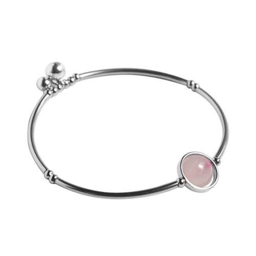 YAIEWNE Armband, 925 Glöckchen Rosa Kristall Minimalistische Damen Handschlaufe Süßes Süßes Modeaccessoire, Verstellbare Perlenmanschette Unisex Schmuck Festival Geschenk?Freundschaft von YAIEWNE