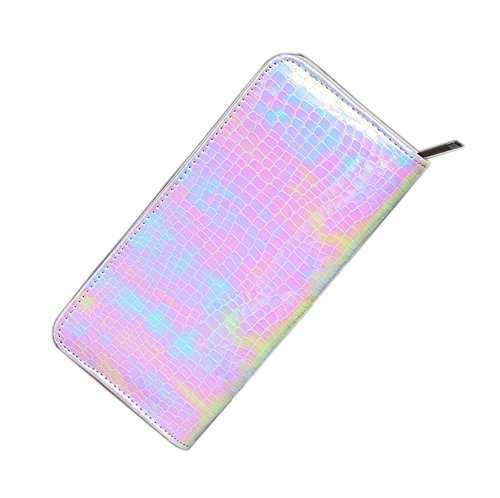 YAIRYANGTZE Lange Geldbörse für Damen mit Reißverschluss, holografische Clutch, Geldbörse, Geldbörse, Pink, Large YAIRYANGTZE Lange Geldbörse für Damen mit Reißverschluss, holografische Clutch, Geldbörse, Geldbörse, Pink, Large von YAIRYANGTZE