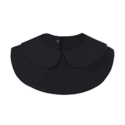 YAKEFJ Damen Peter Pan Abnehmbares Hemd Dickie Bluse Fake Kragen, schwarz, Einheitsgröße von YAKEFJ