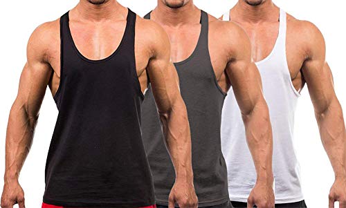 YAKER Herren Tanktop mit Y-Rücken, blanko, für Bodybuilding, Fitnessstudio - Schwarz - Mittel YAKER Herren Tanktop mit Y-Rücken, blanko, für Bodybuilding, Fitnessstudio - Schwarz - Mittel von YAKER