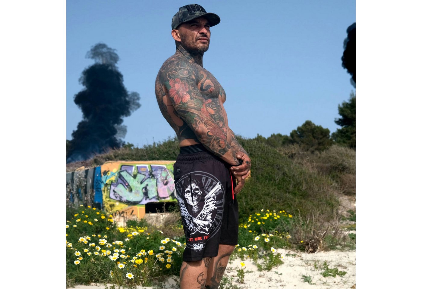 YAKUZA Boardshorts Trouble mit Doppelbund von YAKUZA