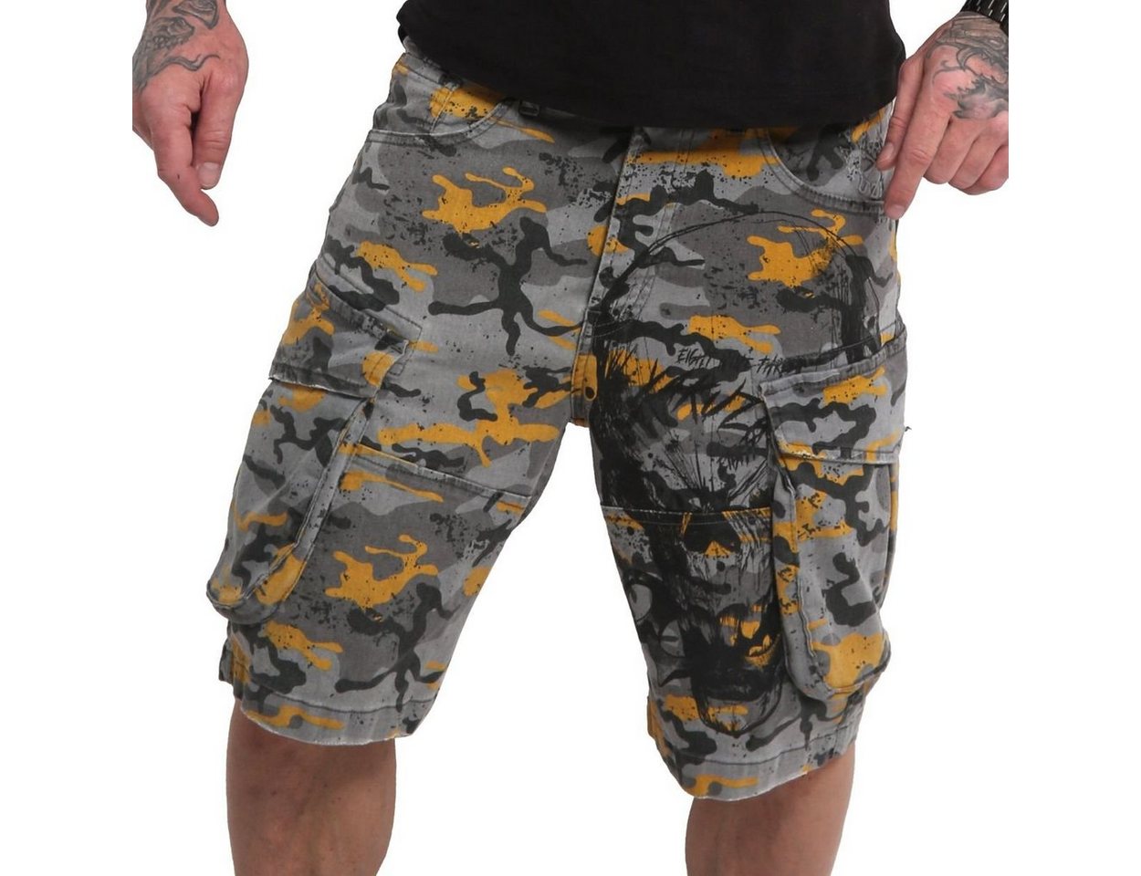 YAKUZA Cargoshorts Knuckle Skull von YAKUZA