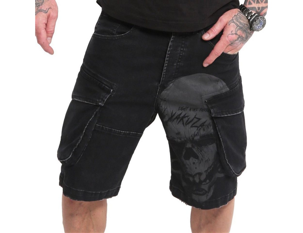 YAKUZA Cargoshorts Knuckle Skull von YAKUZA