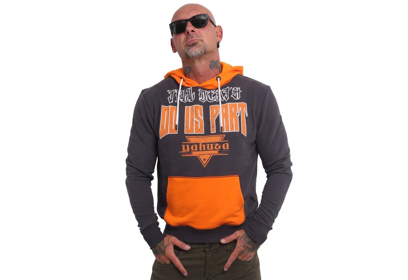 YAKUZA Hoodie Death Two Face mit Colorblocking von YAKUZA