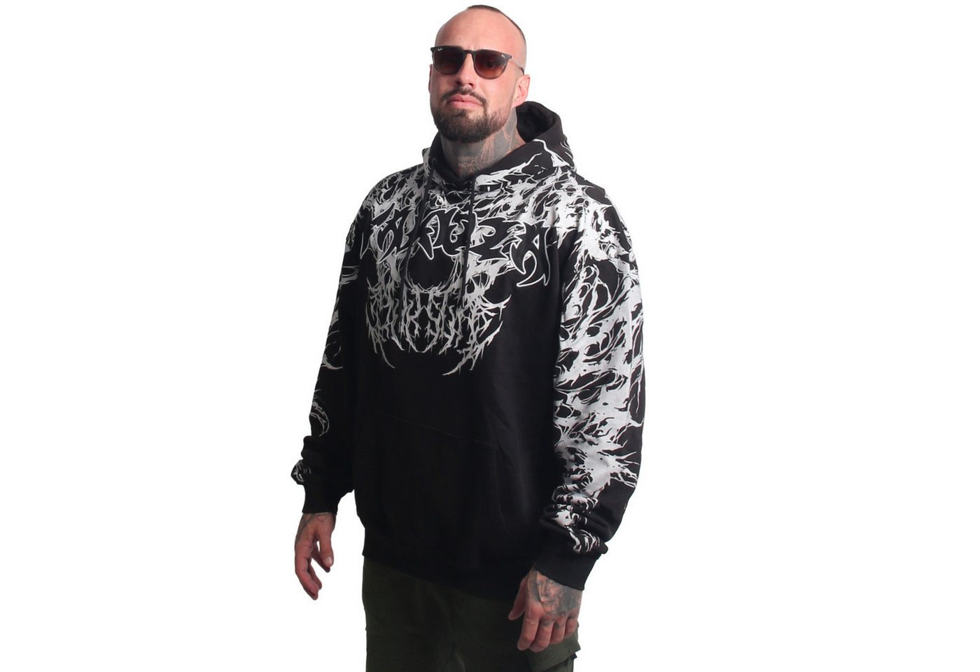 YAKUZA Hoodie Reignz im Oversized Look mit angesagter Acid Waschung von YAKUZA