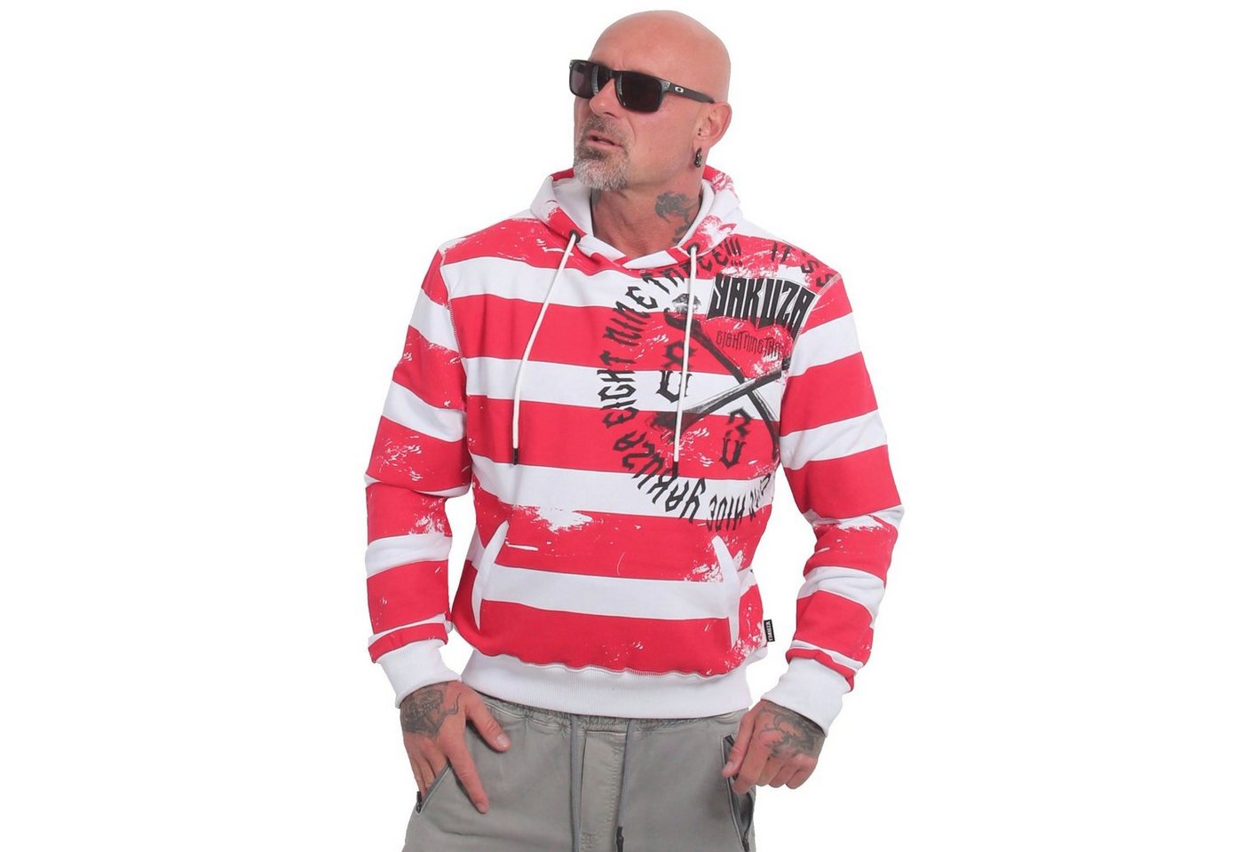 YAKUZA Hoodie Scary Stripes von YAKUZA