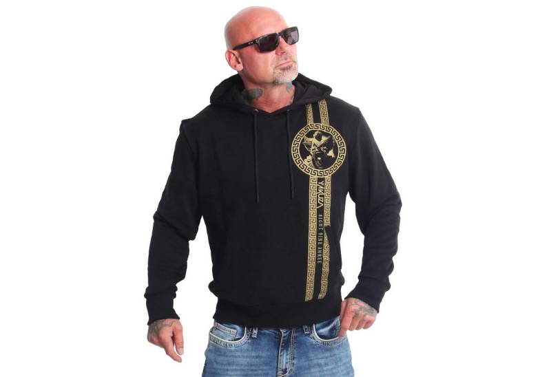 YAKUZA Hoodie VIP Team mit goldenem Metallic-Print von YAKUZA