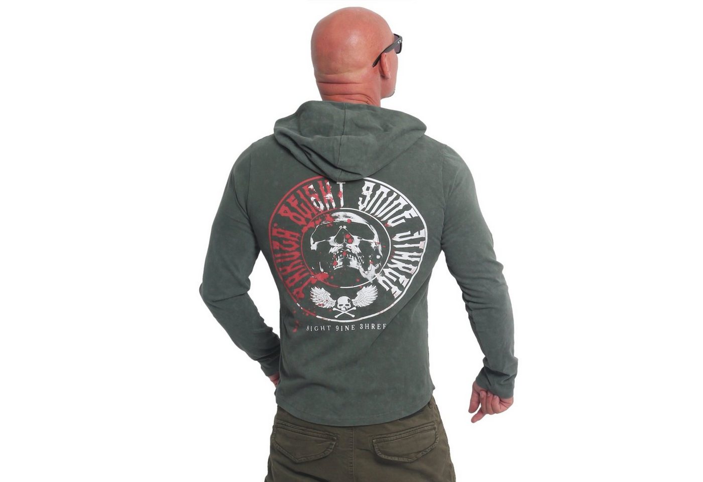 YAKUZA Langarmshirt Galvanic Circle im individuellen Used Look von YAKUZA