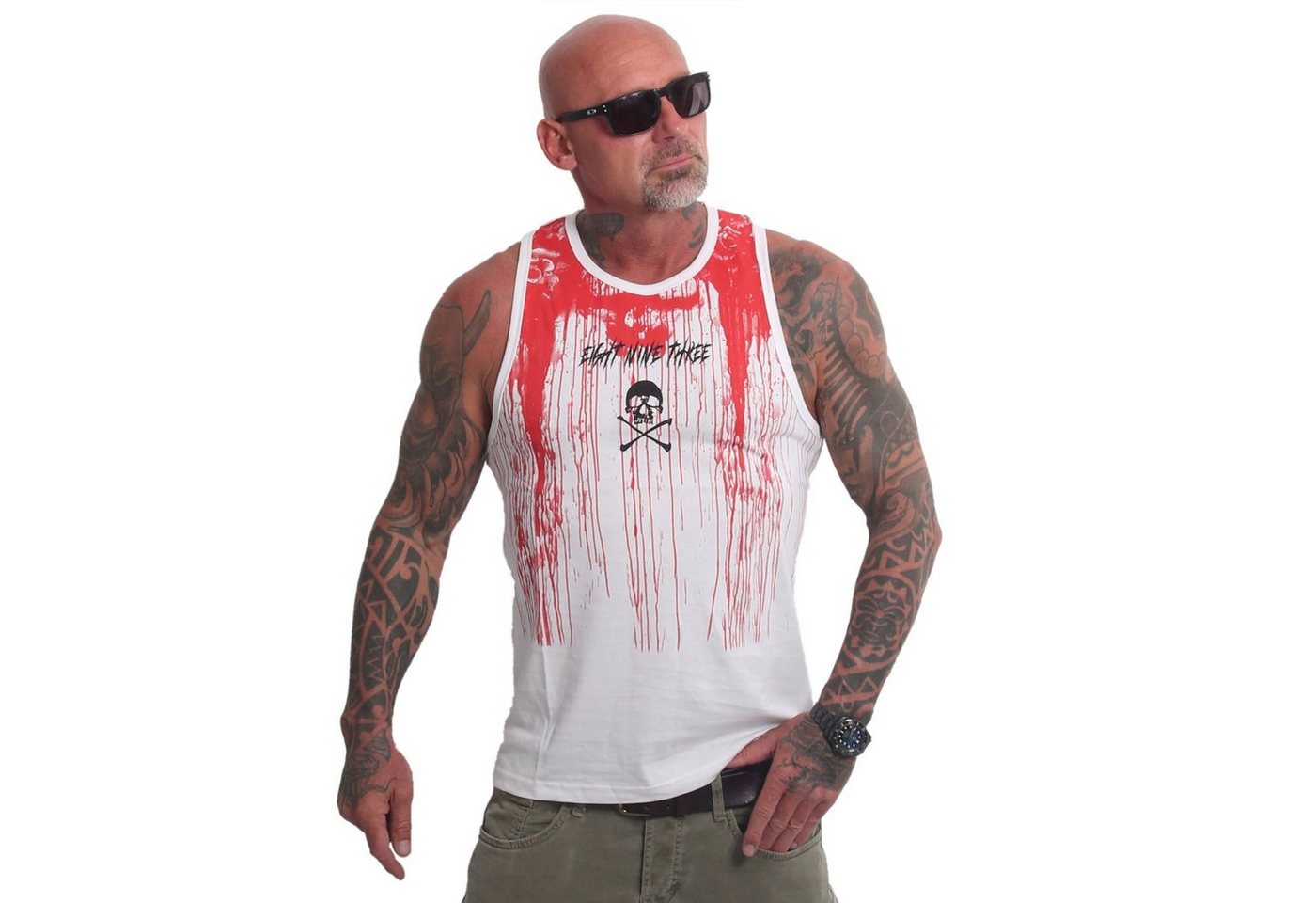 YAKUZA Muskelshirt Blood mit Ringerrücken von YAKUZA