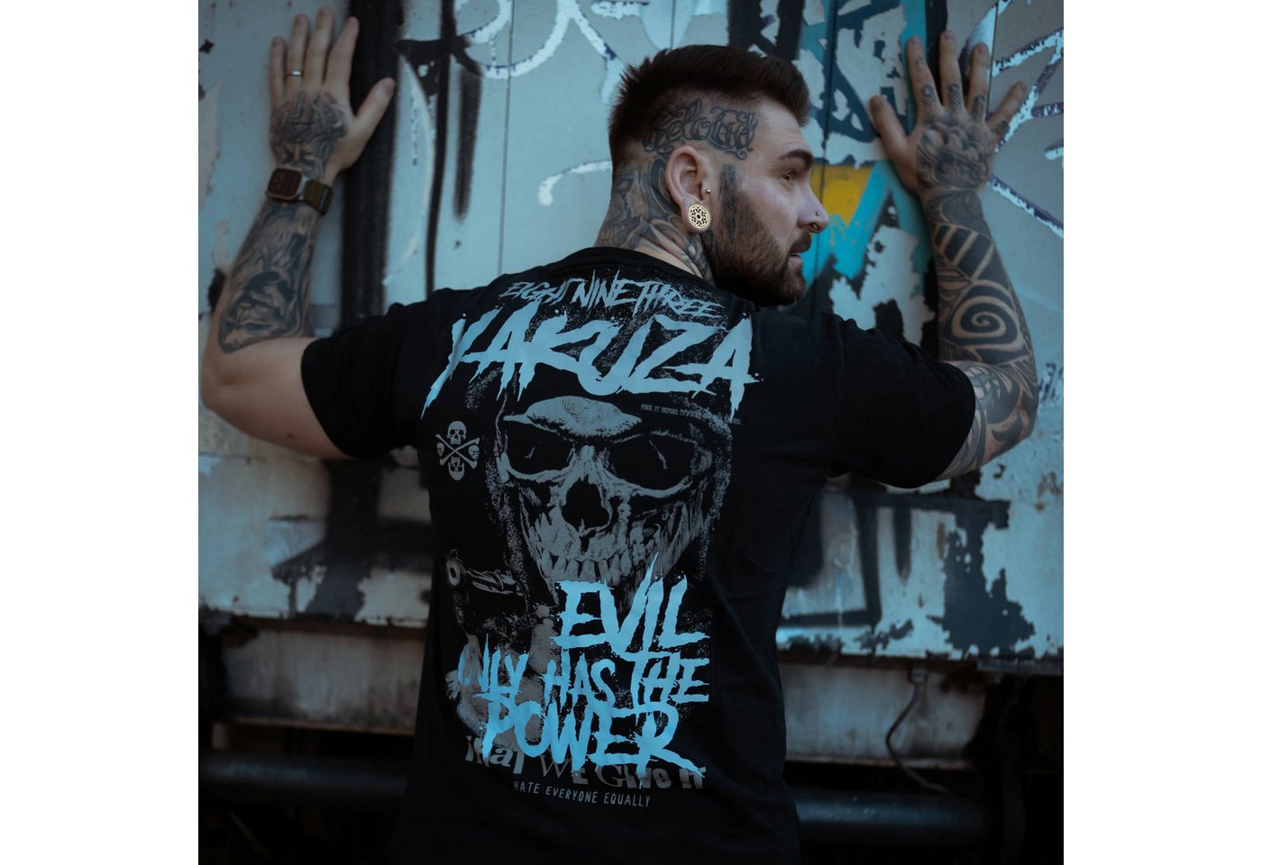 YAKUZA T-Shirt Evil Only V02 mit reflektierenden Details von YAKUZA