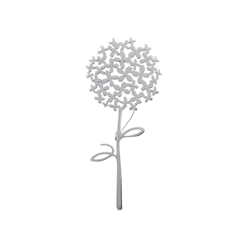 1 Pcs Blume Brosche Pin for Frauen 2-farbe Büro Party Täglichen Kleidung Anzug Schmuck Aceesories(Silver) von YAKXIUE