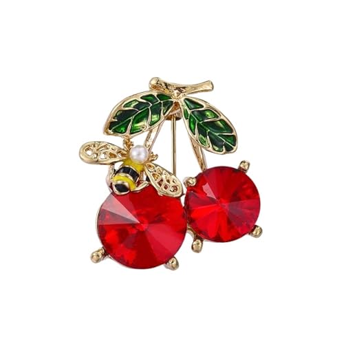 1 Pcs Damen Mädchen Rot Brosche Kragen Pin for Frauen Kleid Anzug Zubehör von YAKXIUE