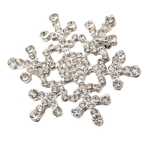 1 Pcs Frauen Schneeflocke Brosche Pins Winter Mantel Party Hochzeit Schmuck(Silver) von YAKXIUE