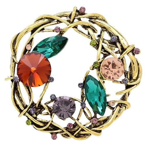 1 Pcs Runde Vintage Brosche Pin Winter Mantel Party Hochzeit Schmuck von YAKXIUE