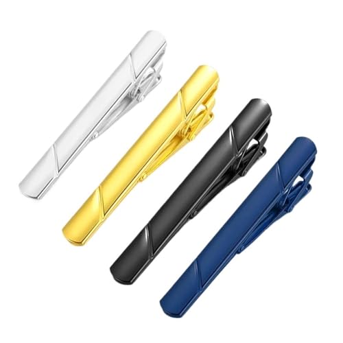 4 Stück Krawattenklammer for Herren Party Minimalistisch und Manschettenknöpfe von YAKXIUE