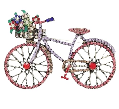 Frauen Unisex Blume Korb Abzeichen Bike Brosche Pins Schmuck Zubehör(2) von YAKXIUE
