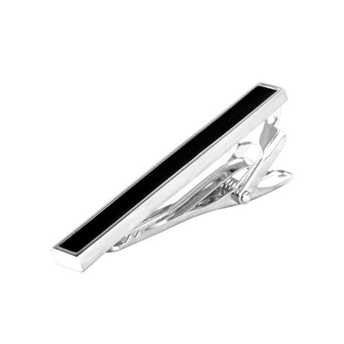 Gold Silber Farbe Mit Emaille Krawatte Clips for Männer Krawatte Bar Männer Schmuck(Silver) von YAKXIUE